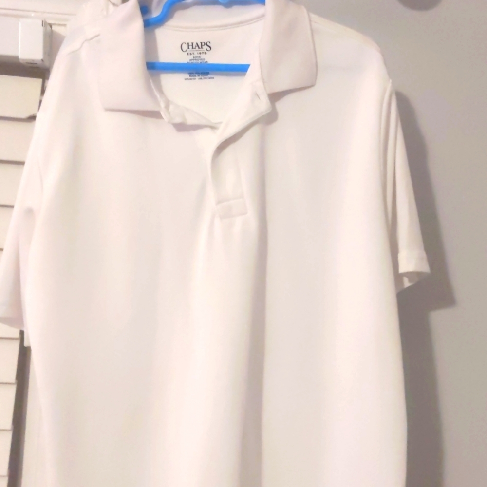 Boys med like new white polo